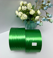 Сатиновая лента, зеленый 100 мм х 200 м