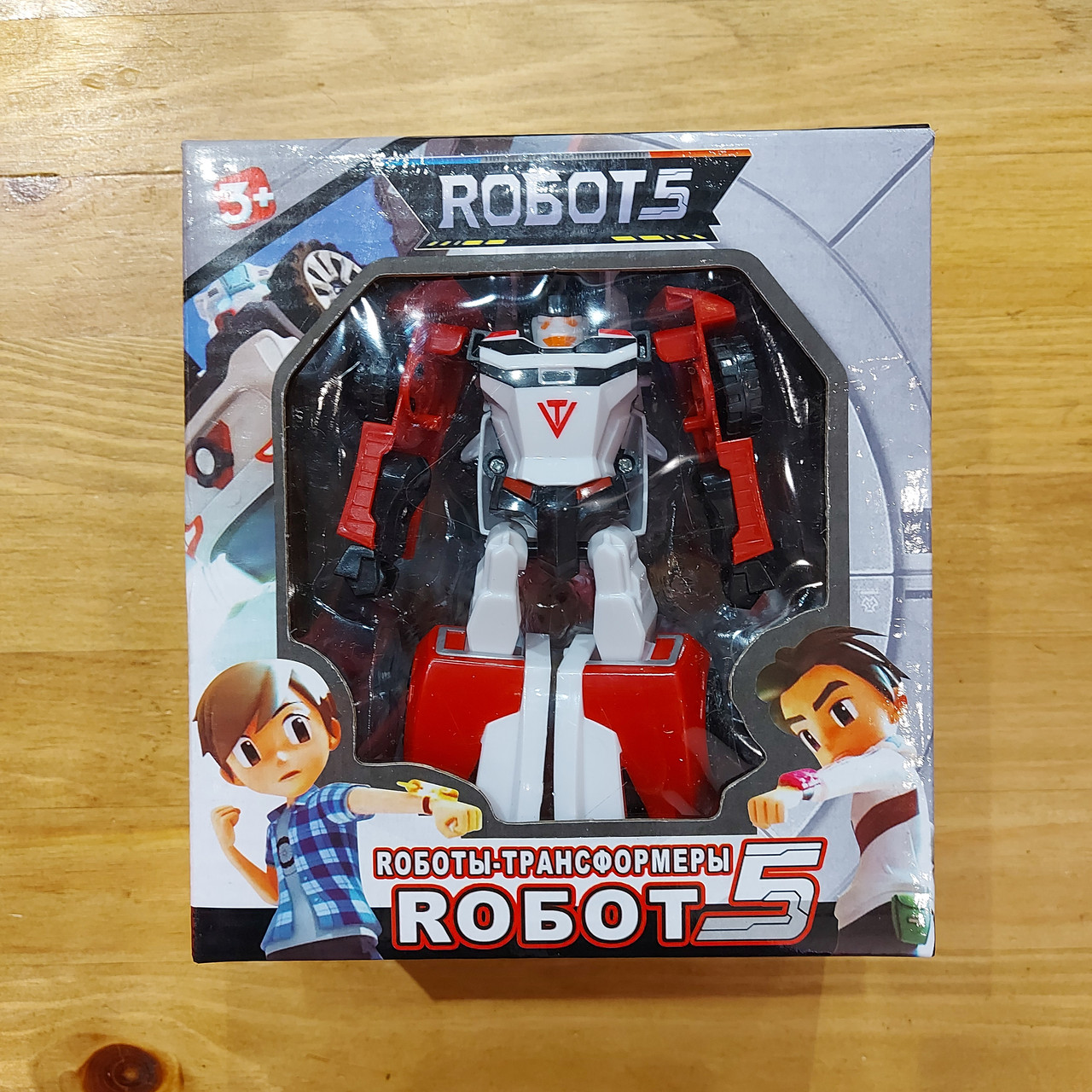 Роботы трансформеры "Robot 5". Машина трансформер - робот. Тобот. Tobot. Бело-красный..