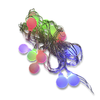 Гирлянда - разноцветные шарики ( 3 м.), фото 2
