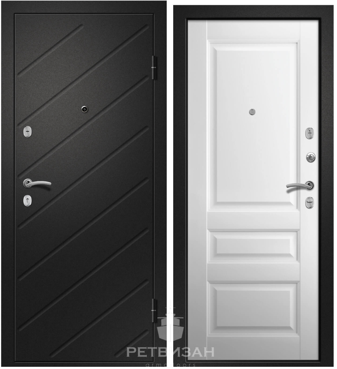 Входная дверь Ретвизан Ника 121 2050x860 мм, сталь, правая - фото 1 - id-p113801623