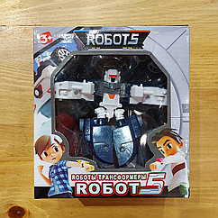 Роботы трансформеры "Robot 5". Машина трансформер - робот. Тобот. Tobot. Сине-белый.