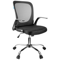 Кресло для персонала Helmi HL-M04 "Active", ткань черная, сетка, пластик черный - фото 1 - id-p113806230