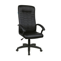 Кресло для руководителя Helmi HL-E80 "Ornament" LTP, экокожа, черное - фото 1 - id-p113806236