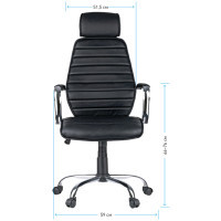 Кресло для руководителя Helmi HL-E05 "Event", экокожа, черное - фото 8 - id-p113806243