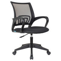 Кресло для персонала Helmi HL-M95 R "Airy", ткань черная, сетка, пластик черный
