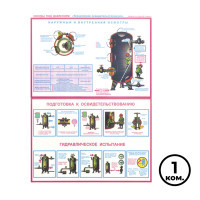 Плакат по ТБ "Сосуды под давлением", размер 400*600 мм, комплект из 3-х плакатов