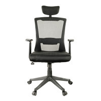 Кресло для руководителя Helmi HL-E31 "Ergo", ткань, сетка, черное - фото 2 - id-p113806350