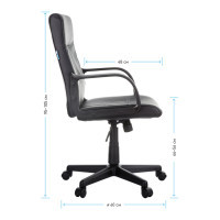 Кресло для персонала Helmi HL-M03 "Referent", экокожа, черное - фото 9 - id-p113806388