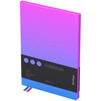 Записная книжка Berlingo "Radiance", А5, 80 листов, черный срез, в клетку, розовый/голубой - фото 2 - id-p113809332