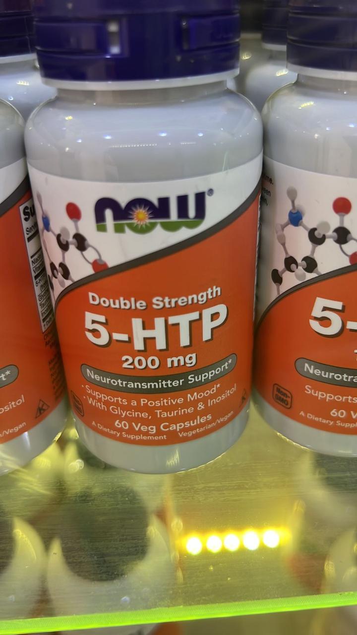 Витамины NOW 5-HTP 200 мг 60 капсул - фото 1 - id-p113810498