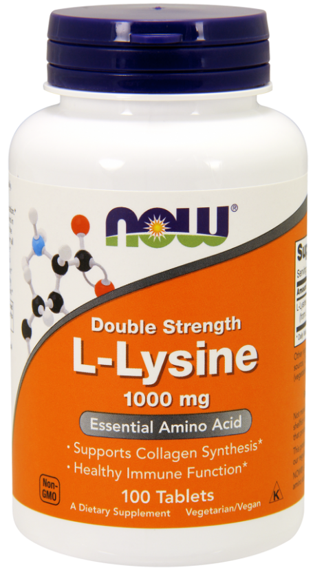 Витамины NOW L-Lysine 1000 мг 100 таблеток - фото 1 - id-p113810495