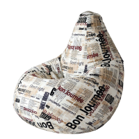 Кресло-мешок Газета, XXL-Комфорт 150*100 см, жаккард, съемный чехол