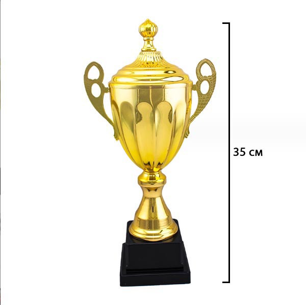 Кубок для награждения 35 см золотистый - фото 3 - id-p113810699