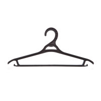 Вешалка для одежды OfficeClean, пластиковая, размер 46-50, плоская, крючки, цвет черный - фото 1 - id-p113809133