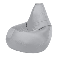 Кресло-мешок Серебристо-серый, XL-Стандарт 130*95 см, оксфорд, съемный чехол