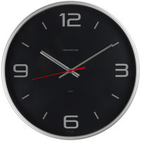 Часы круглые Troyka, d=30 см, пластиковые, серебристая рамка - фото 1 - id-p113809672