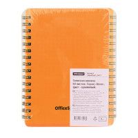 Записная книжка OfficeSpace "Neon", A6, 60 листов, на гребне, в клетку, оранжевая - фото 4 - id-p113809736