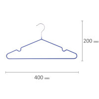 Вешалки для одежды Brabix, металлические, размер 48-50, 10 шт в уп., цвет синий - фото 2 - id-p113808928