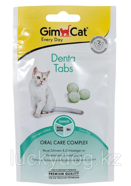 GimCat Dental для кошек для очистки зубов, предупреждают появление налета на зубах, зубного камня