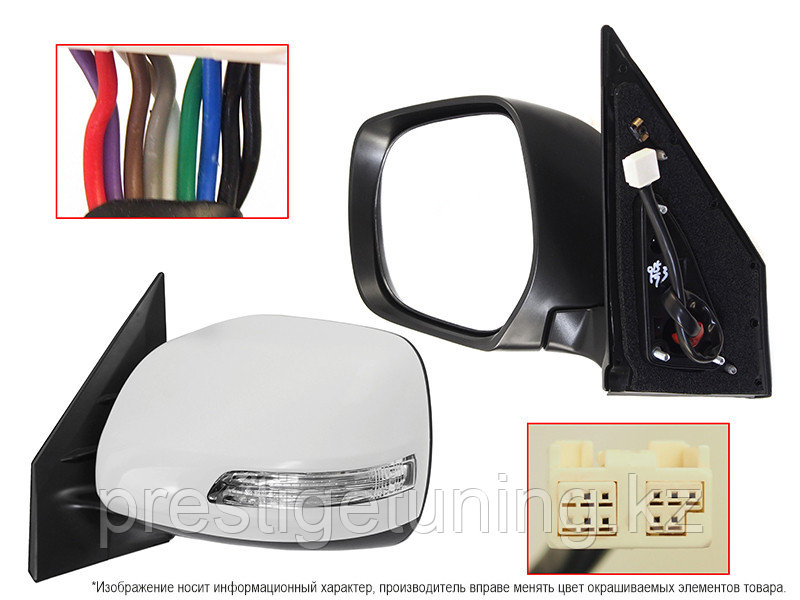 Зеркало боковое левое (L) на Land Cruiser 200 2012-21 9 контактов (SAT) - фото 1 - id-p111242343