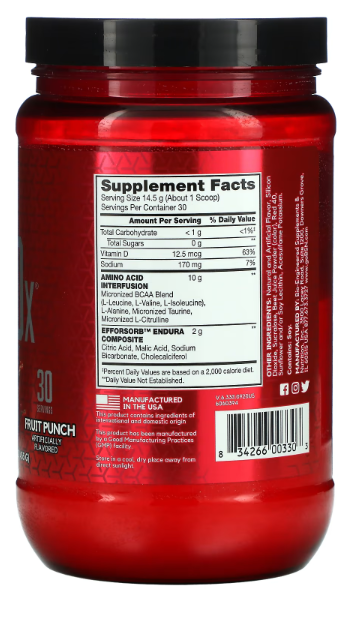 Аминокислоты Amino-X, 435 g, BSN Fruit punch - фото 2 - id-p113810234