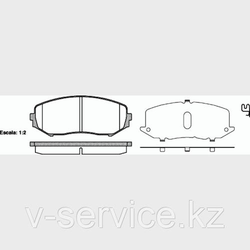 Тормозные колодки YOTO G-472(MD 9044M)(REMSA 1225.02)