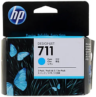 Картридж струйный HP 711 (CZ134A) голубой (в упаковке 3 шт)