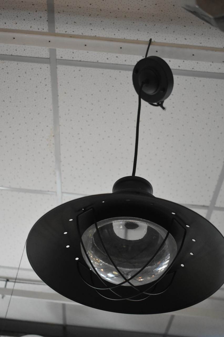 Люстры Sunflower Pendant Ceiling Light Lamp Matt Black Clear Glaass E27, фото 1