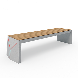 Скамья уличная из композитного мраморного камня Y one