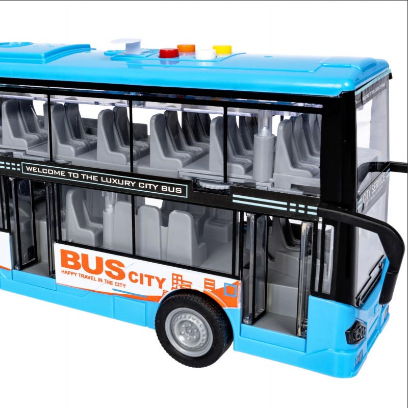 Игрушечный автобус CITY BUS SERIES синий - фото 3 - id-p113813739