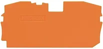 Пластиковая концевая и промежуточная пластина, толщиной 1мм,апельсин WAGO 2016-1292