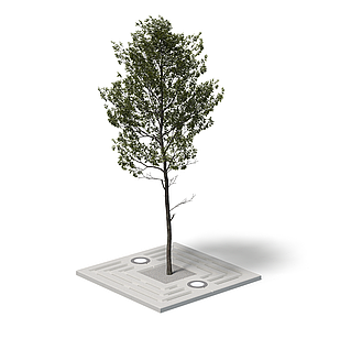 Приствольная решетка из композитного мраморного камня Urban