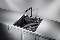 Кухонная мойка GRANULA KS -5002 Шварц (чёрный металлик) кварц