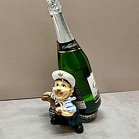 Подставка для бутылки, держатель бутылки Моряк 16 см