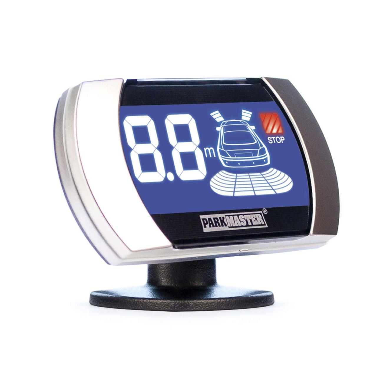 Парковочный радар Park Master 8-FJ-27-Silver, 8 врезных серебристых датчиков с разъемом,индикатор 27, фото 1