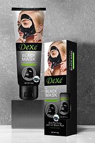 Черная маска пленка  для лица Dexe, от черных точек и акне, на основе активированного угля, 120 г