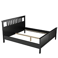 Кровать двуспальная КАНТРИ (аналог ХЕМНЭС) 180х200 см черная\реечное дно Амелия