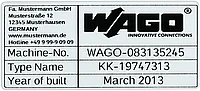 Типовые этикетки,99х44мм,серебристого цвета WAGO 210-804