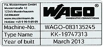 Типовые этикетки,99х44мм,серебристого цвета WAGO 210-804