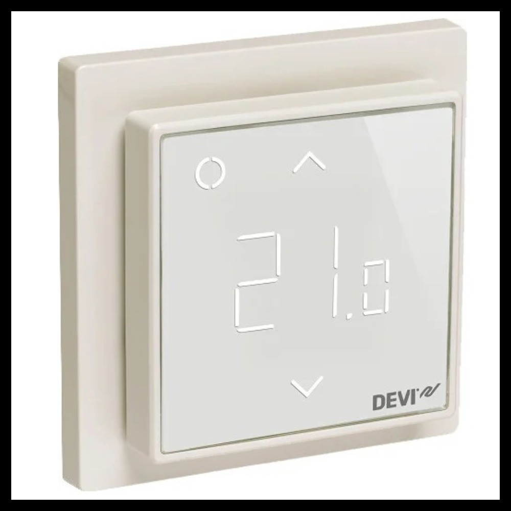 Сенсорный программируемый терморегулятор DEVIreg Smart White (Wi-Fi) для теплого электрического пола