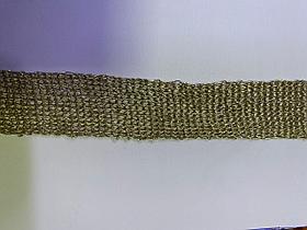 Тесьма вязанная из люрекса ,трикотажная,золото,1 м