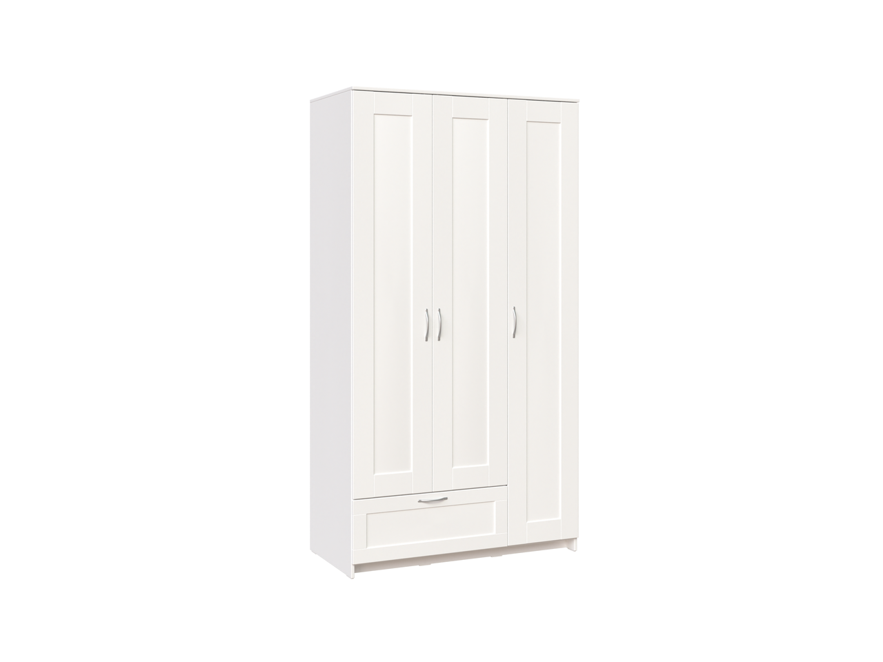 СИРИУС шкаф комбинированный 3 двери и 1 ящик белый - фото 1 - id-p103916550