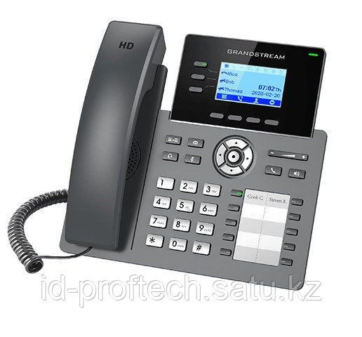 Grandstream GRP2604P, Carrier-Grade IP Phones, 3 lines, 6 SIP accounts, 10 BLF keys, Dual 10-100-1000 Mbps