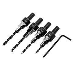 Набор сверл под конфирмат, 3-5 мм, 4 шт // Denzel