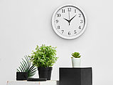 Пластиковые настенные часы диаметр 25,5 см Yikigai, белый, фото 6