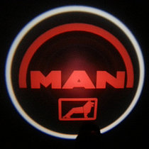 Проектор логотипа автомобиля на асфальт для дверей Welcome lamp {беспроводной комплект из 2шт.} (MAN)