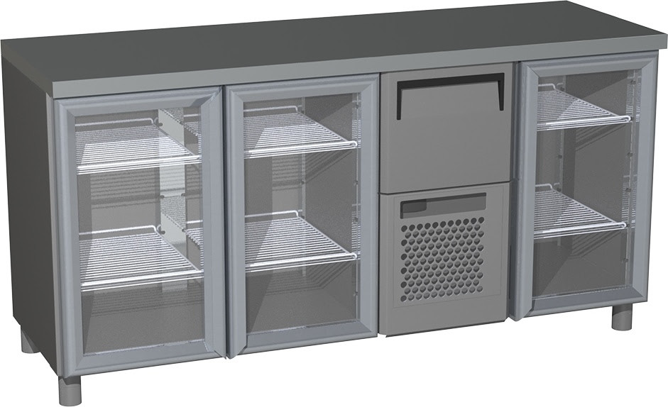 Шкаф холодильный T57 M3-1-G 9006-1 корпус серый, без борта (BAR-360C Rosso) - фото 1 - id-p55293442