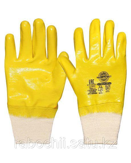 Перчатки НИТРИЛ-ЛАЙТ-SР РП с полным обливом желтый - фото 1 - id-p113825893