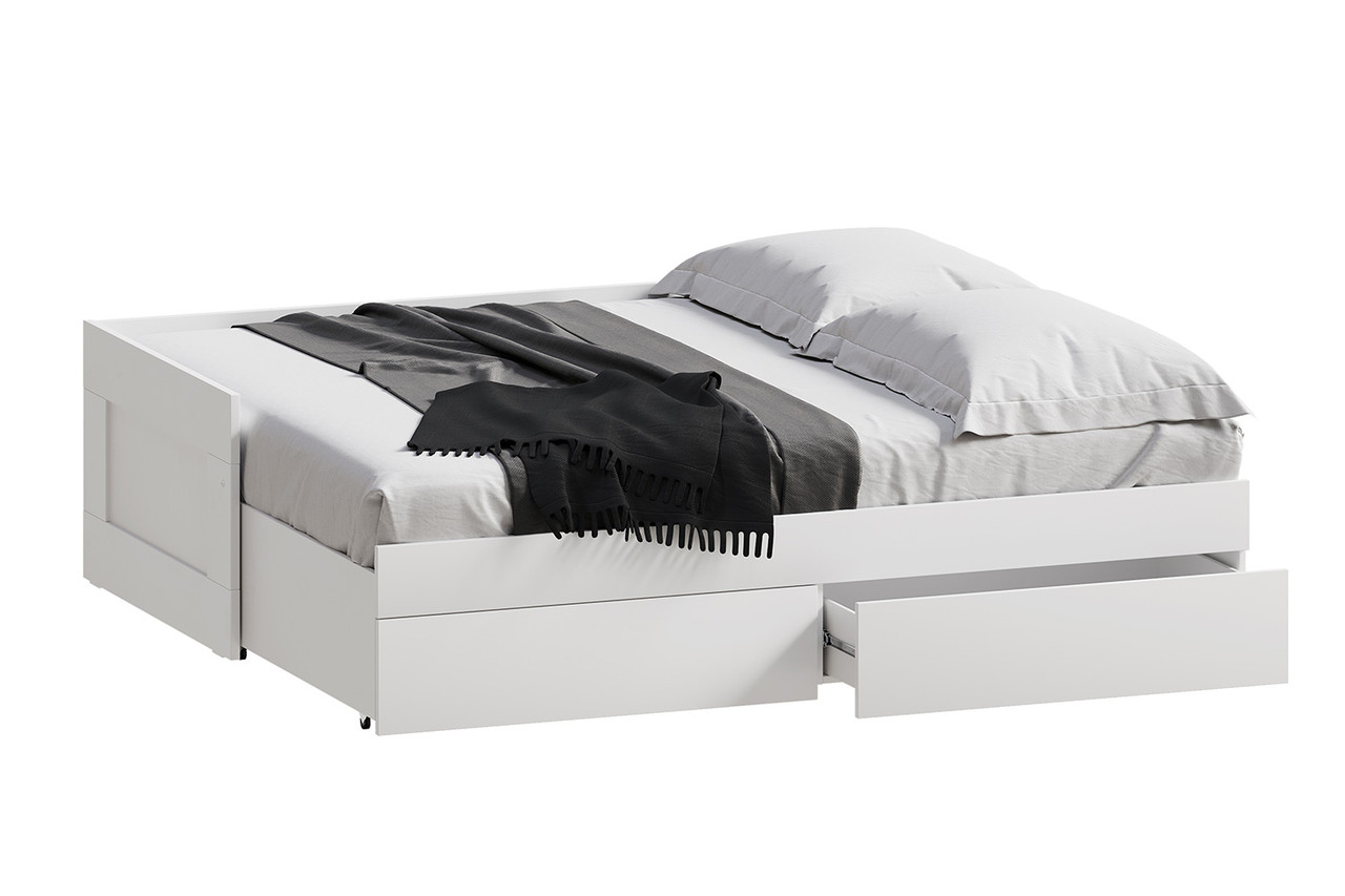 Кровать кушетка Сириус с 2 ящиками 80-160х200 (аналог БРИМНЭС ИКЕА) - фото 3 - id-p113826715