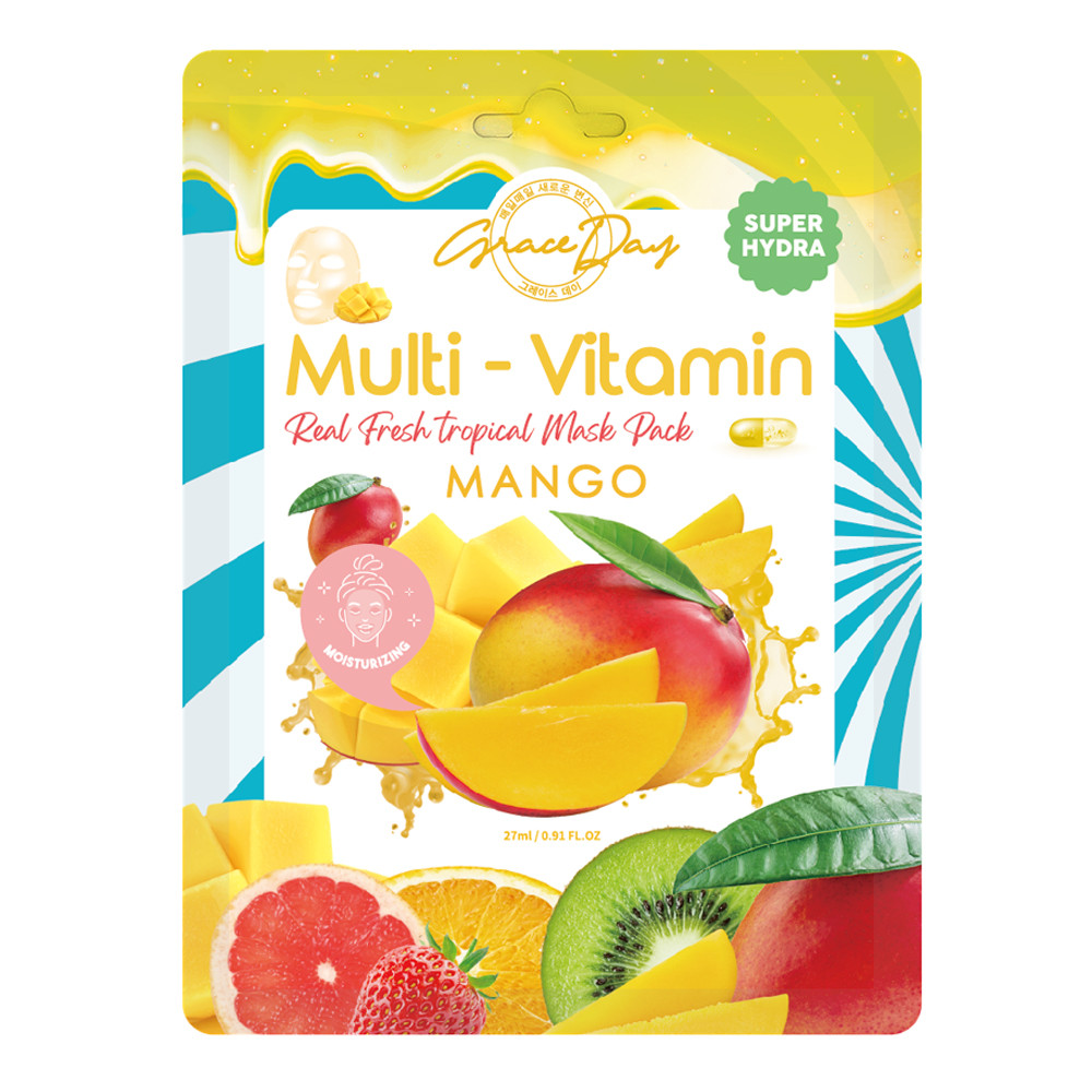 Тканевая маска для лица Grace Day Multivitamin Mango Mask Pack с экстрактом Манго 27 мл